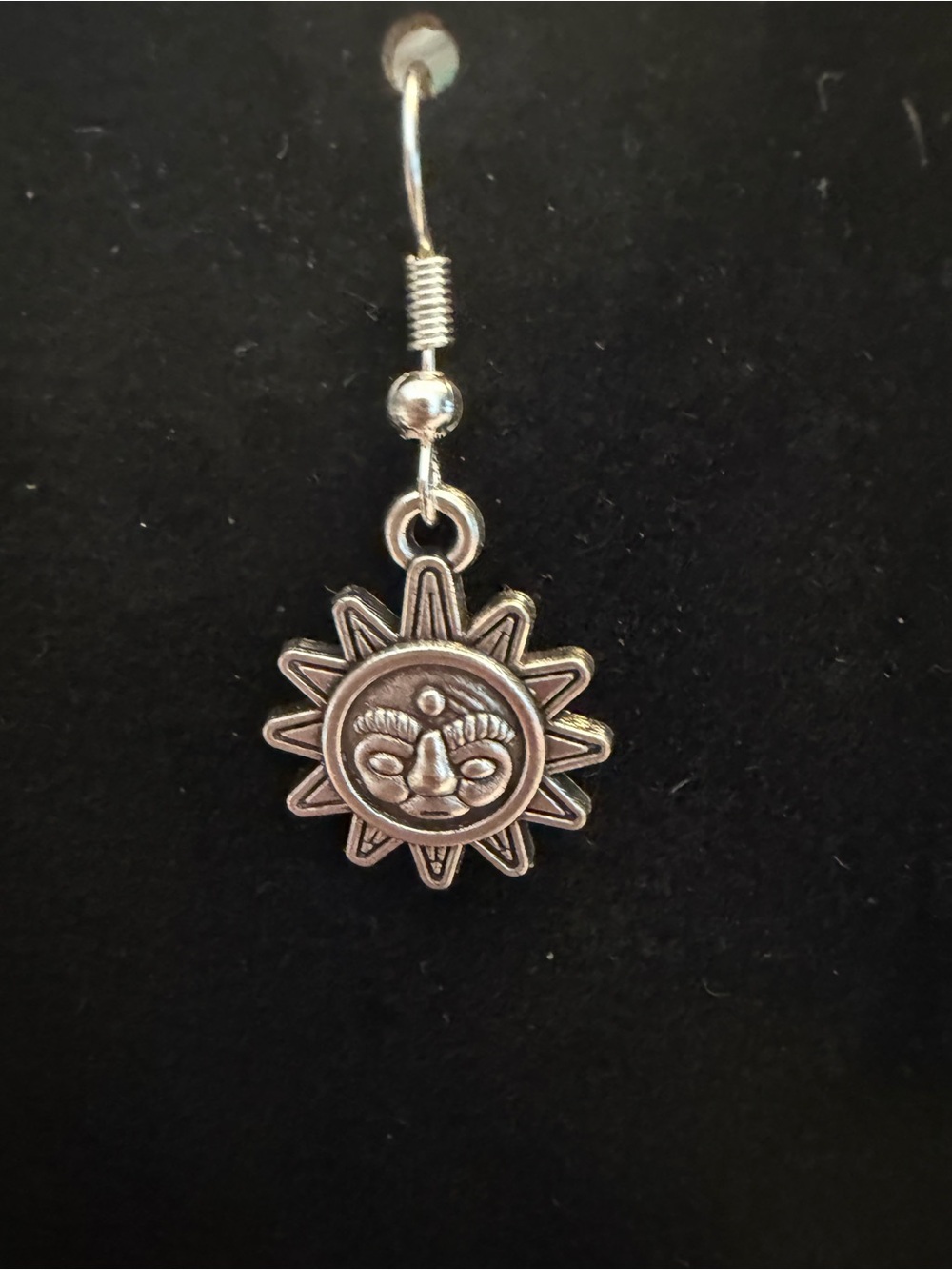 🎇Multi🎇Sunface Silver Tone Drop Earrings (3/$15)